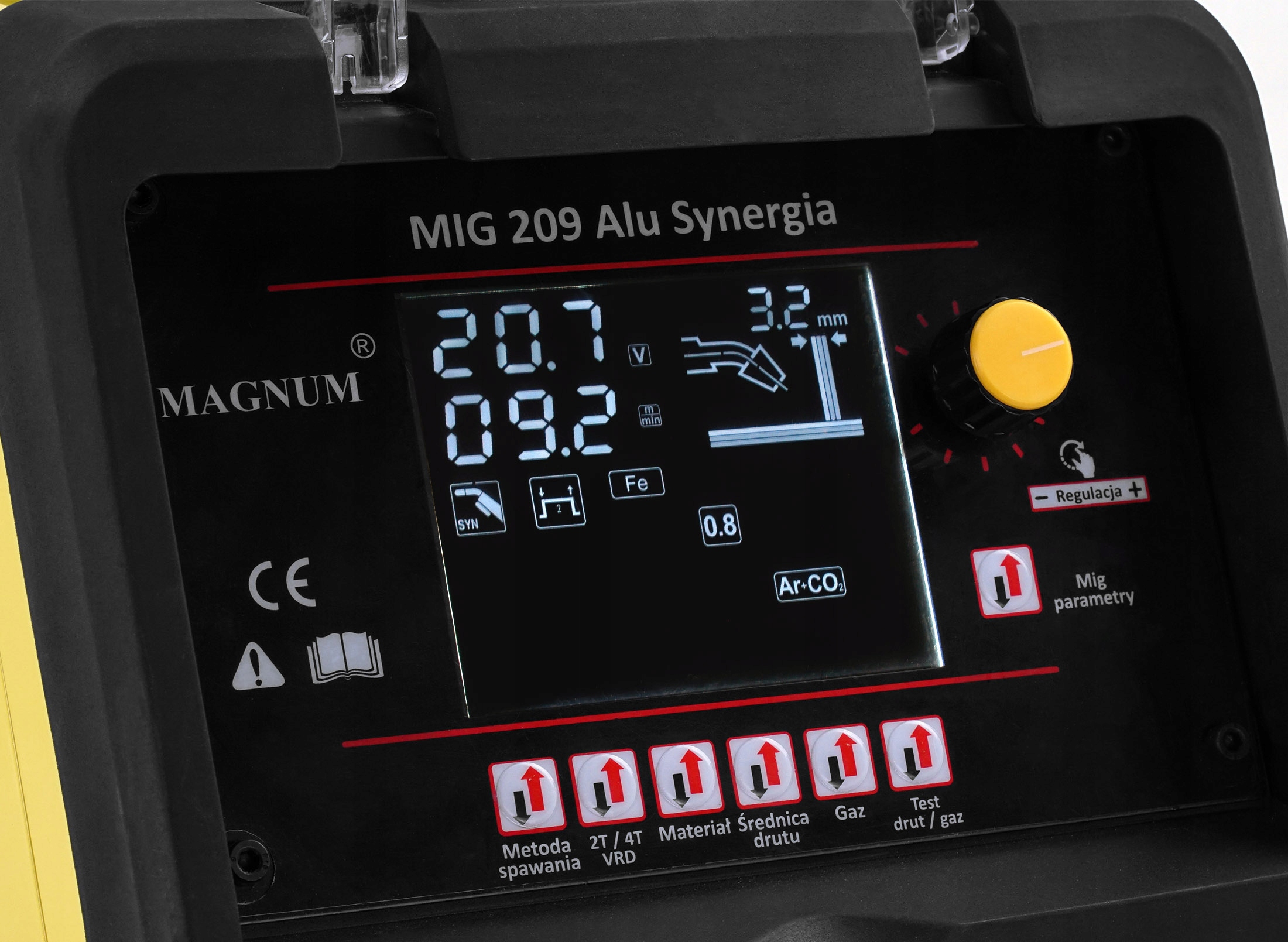 SPAWARKA 3w1 migomat MAGNUM 2T 4T VRD Aluminium MIG 200A SYNERGIA zestaw Marka Magnum