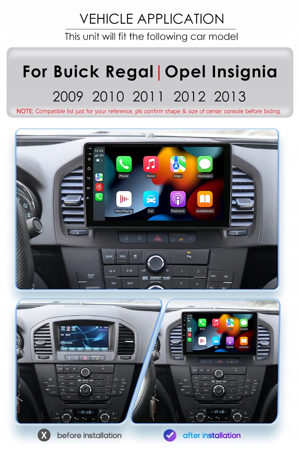 Radio samochodowe 2DIN Android Opel Insignia Buick Regal 2009-2013 Marka Eunavi