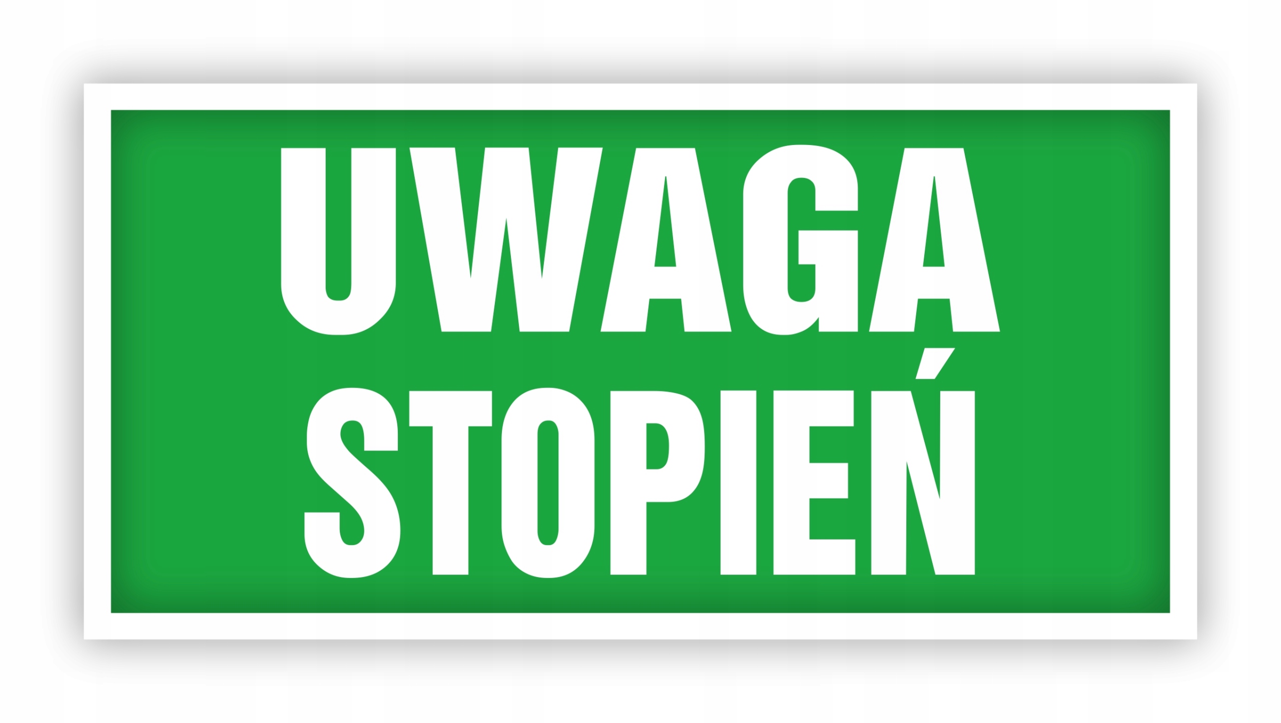 Tabliczka UWAGA STOPIEŃ BHP