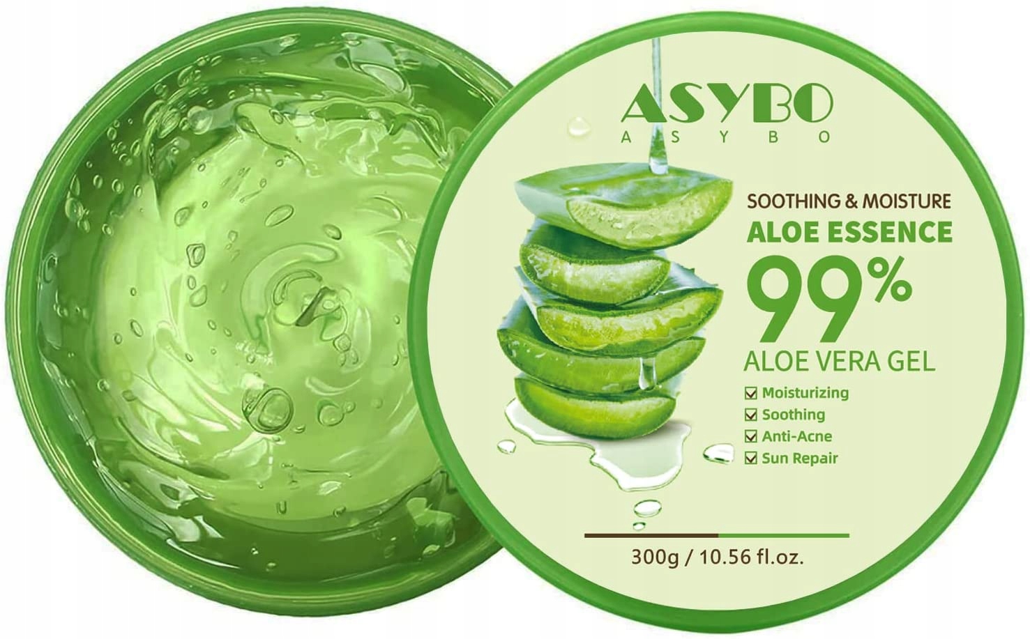 

Żel Aloe Vera 99% Ciała Twarzy 300ml Asybo Wit. C