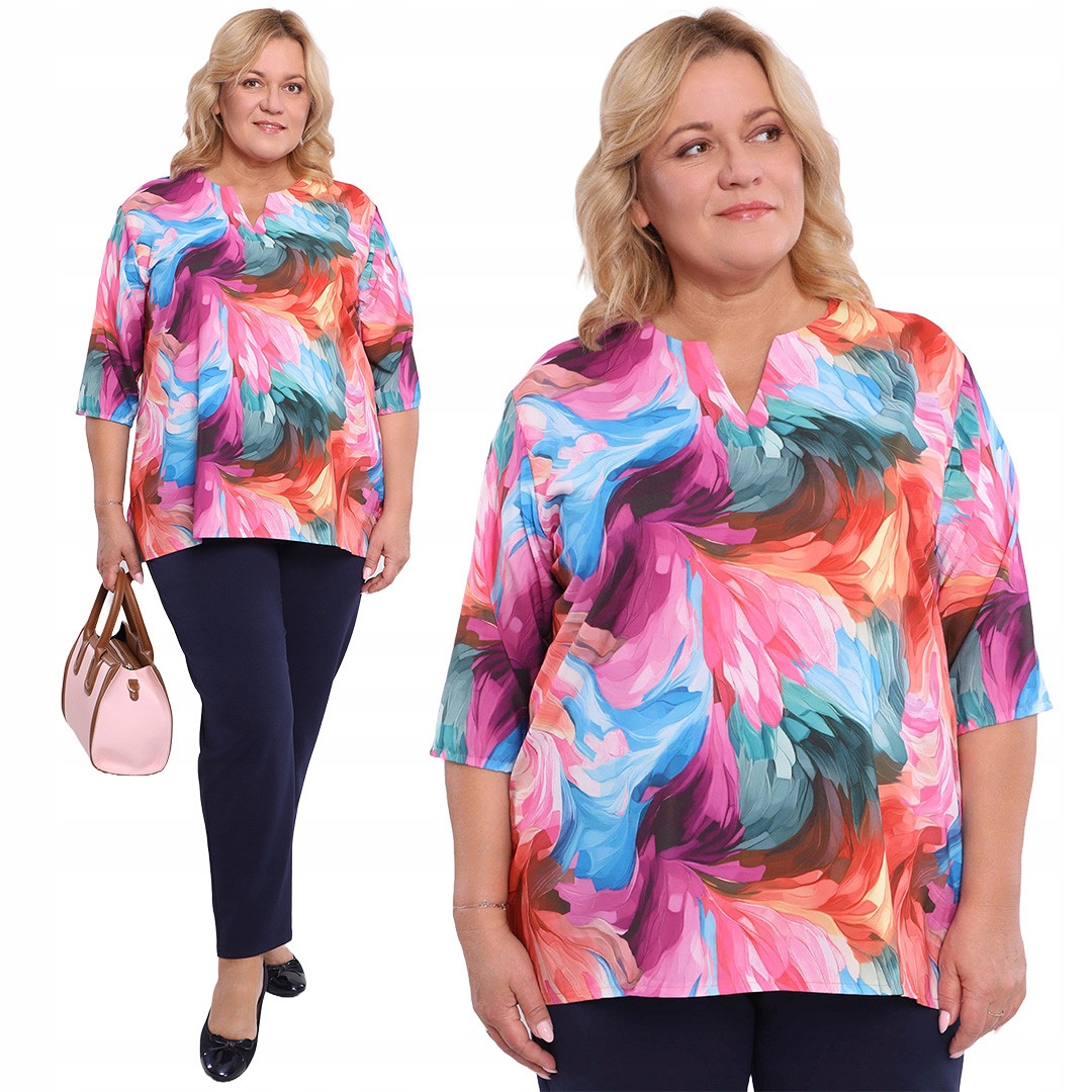 Oranžová halenka vzor 52/54