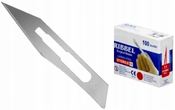 

Ostrze Skalpel Nóż Chirurgiczny Ribbel 100szt 25