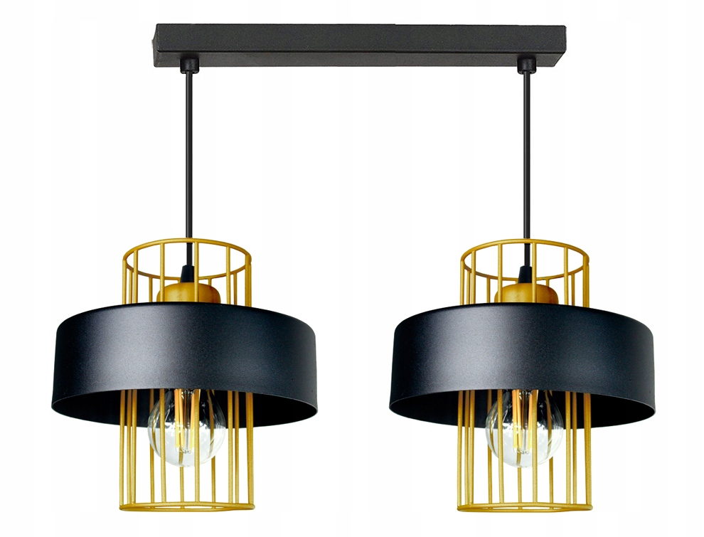 Lustr závěsné stropní svítidlo Loft 2 černá stropní lampa do obývacího pokoje Led