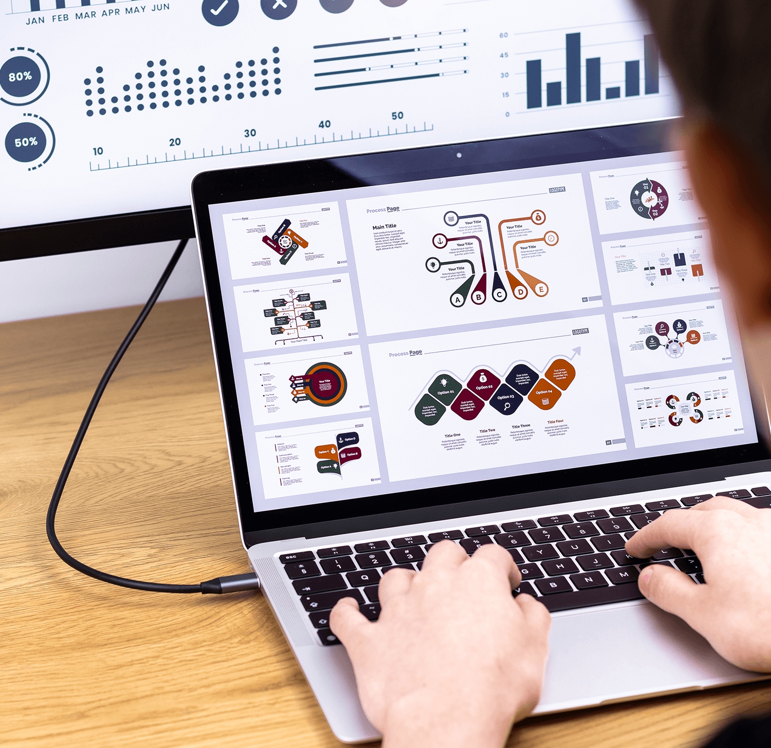 Kabel Thunderbolt USB-C Mini DisplayPort 4K 60Hz Stan opakowania oryginalne
