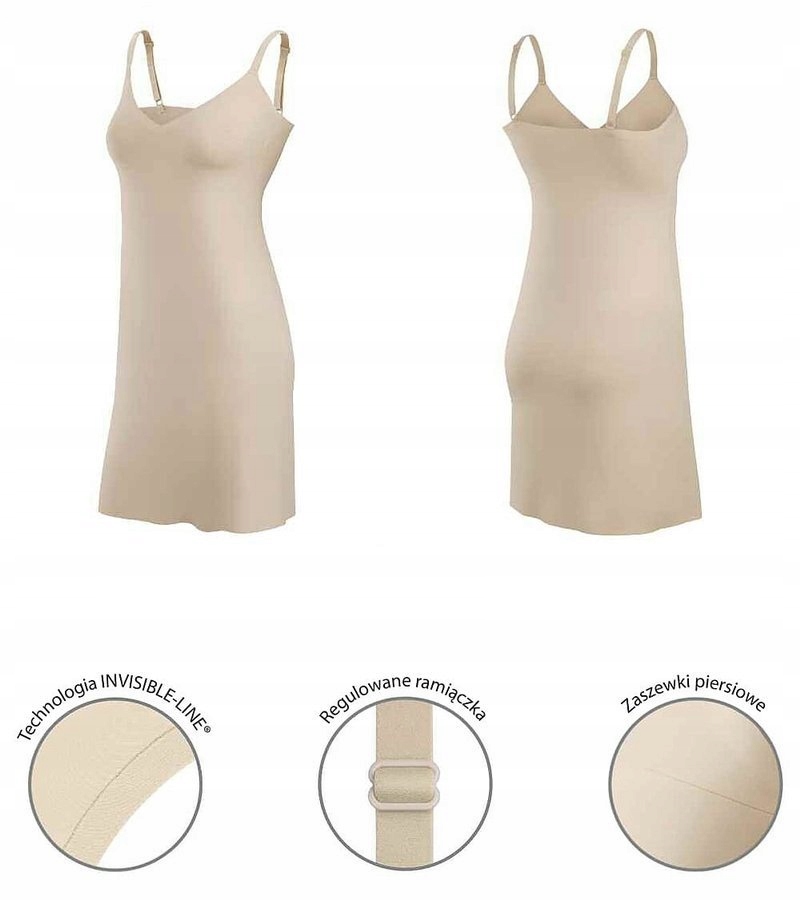 HALKA Soft Smooth JULIMEX niewidoczna bezszwowa M Długość przed kolano