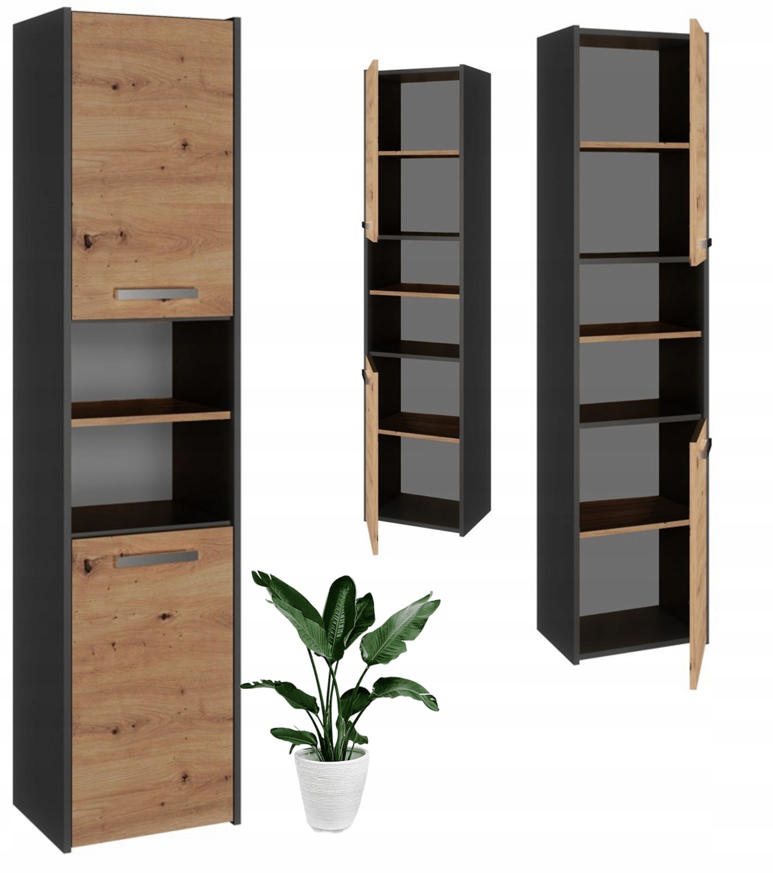 SZAFKA ŁAZIENKOWA SŁUPEK REGAŁ ŁAZIENKOWY PÓŁKI 30CM