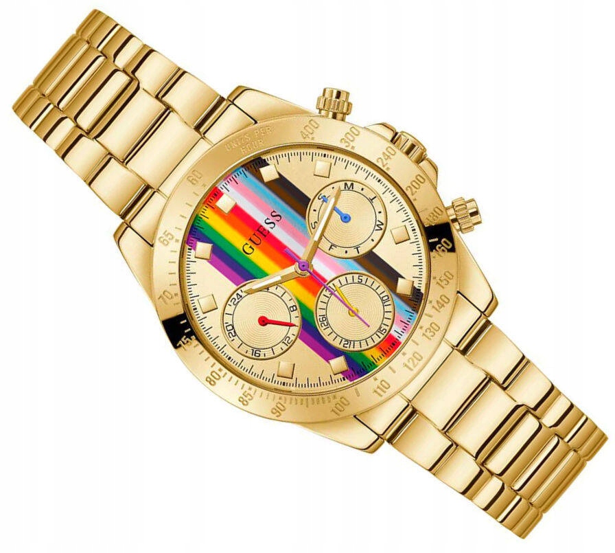 Dámské Elegantní Hodinky Guess Active Lady GW0433L1 Zlaté Multidata