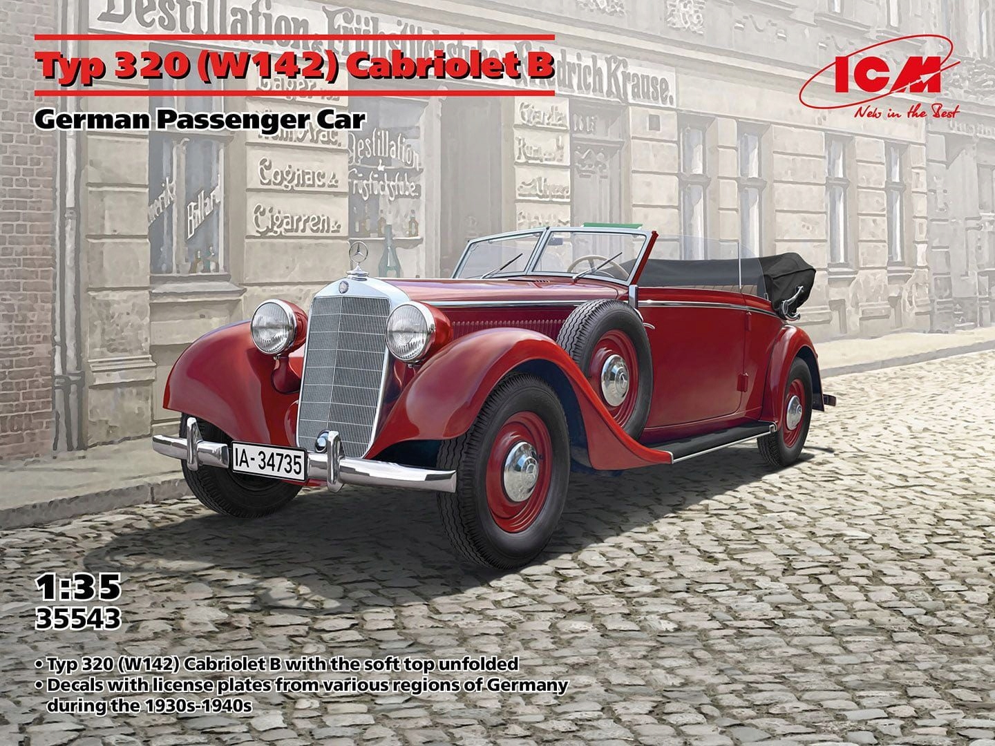 Typ 320 (W142) Cabriolet B 1:35 ICM 35543