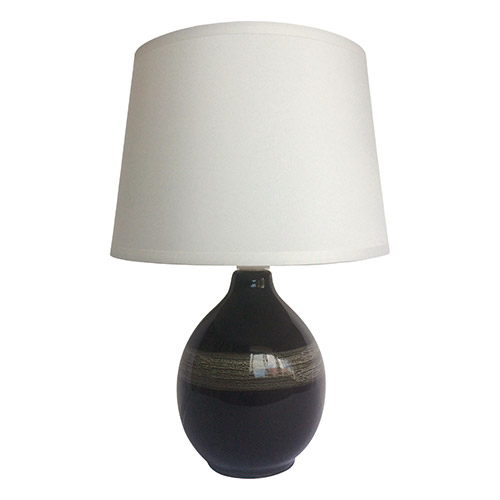 STRUHM Lampka stołowa ROMA 30cm czarno beżowa