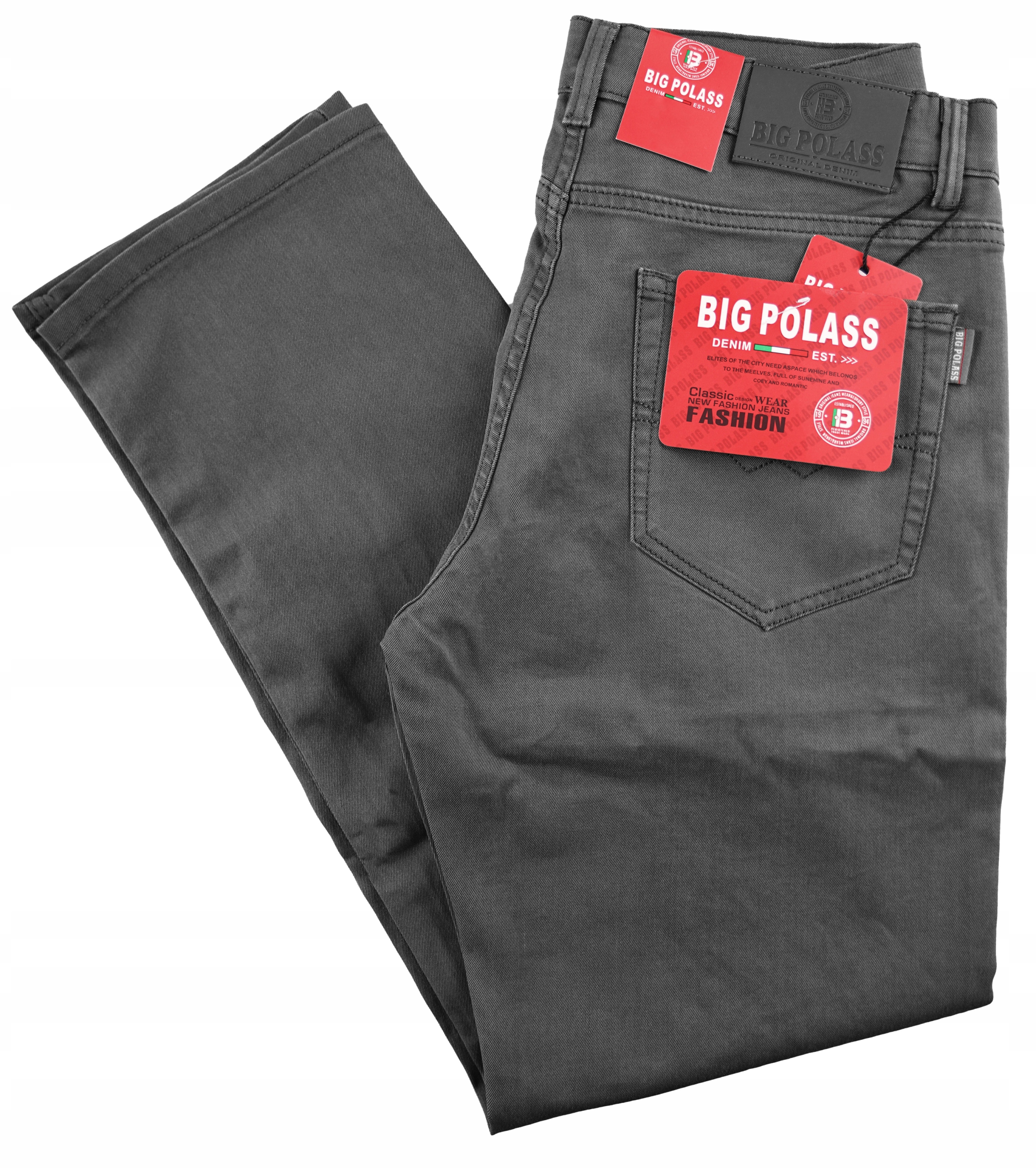 Spodnie Męskie Bawełniane Siwe Szare Cienkie Na Lato W38 L30 pas 102-106 cm