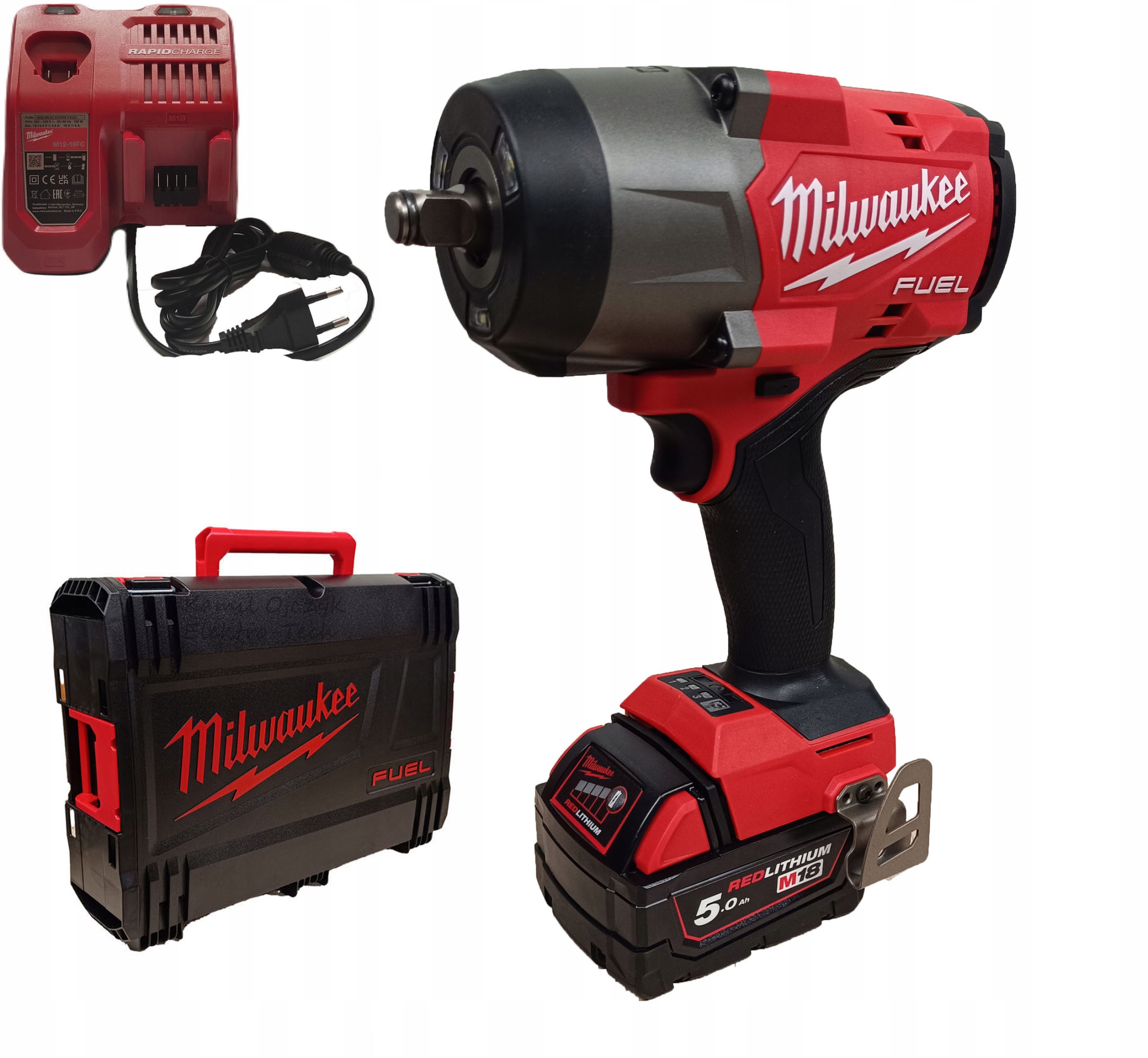 Klucz udarowy 1/2 2034Nm Milwaukee M18 FHIW2F12-501X 1x5Ah Ładowarka Mocny