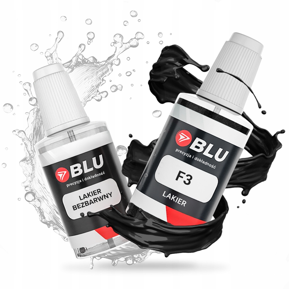 Lakier zaprawka samochodowa F3 Klar czarny pantherblack do Ford 20ml Blu