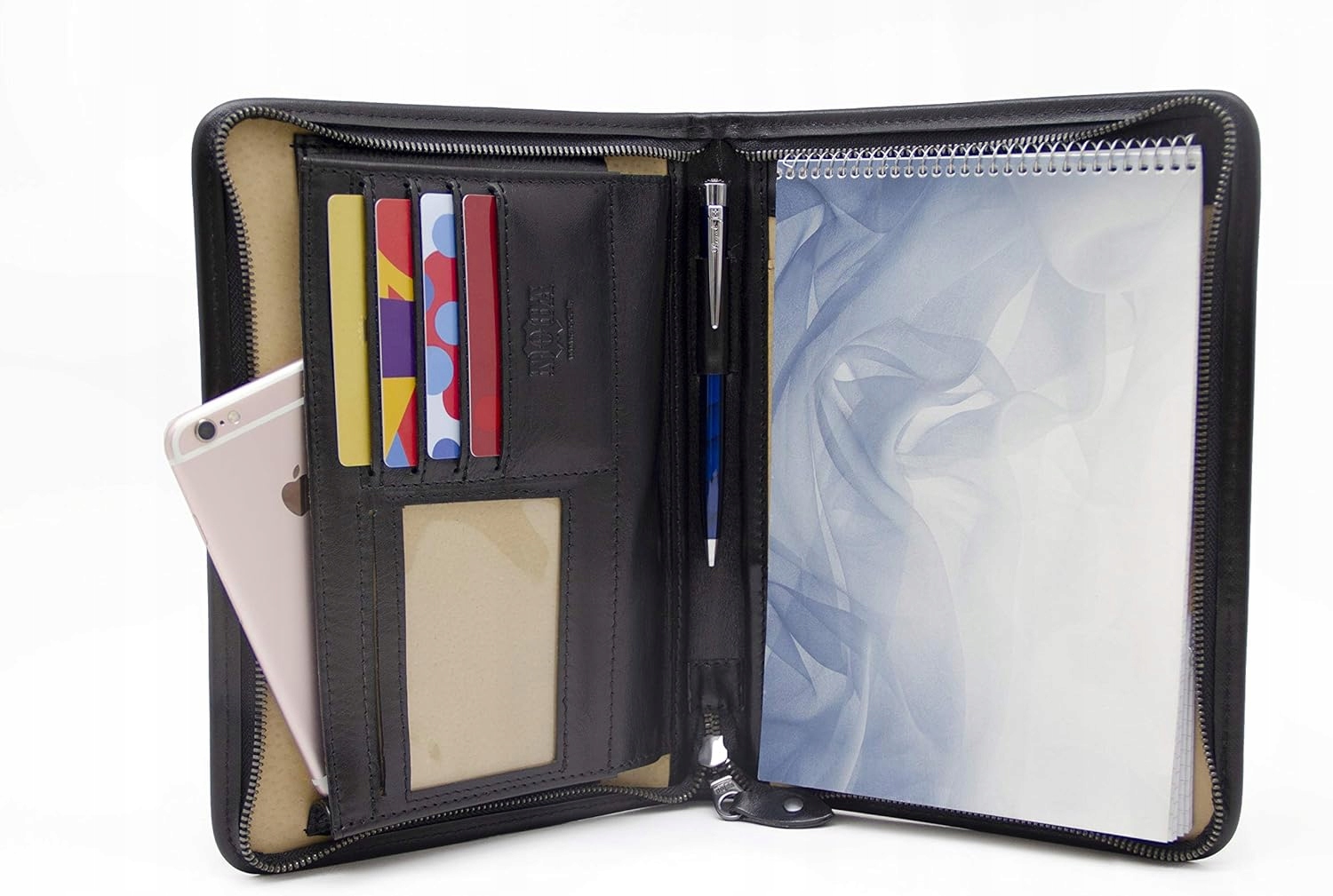 Konferenční aktovka Noda A5, veganská, hnědá, černá