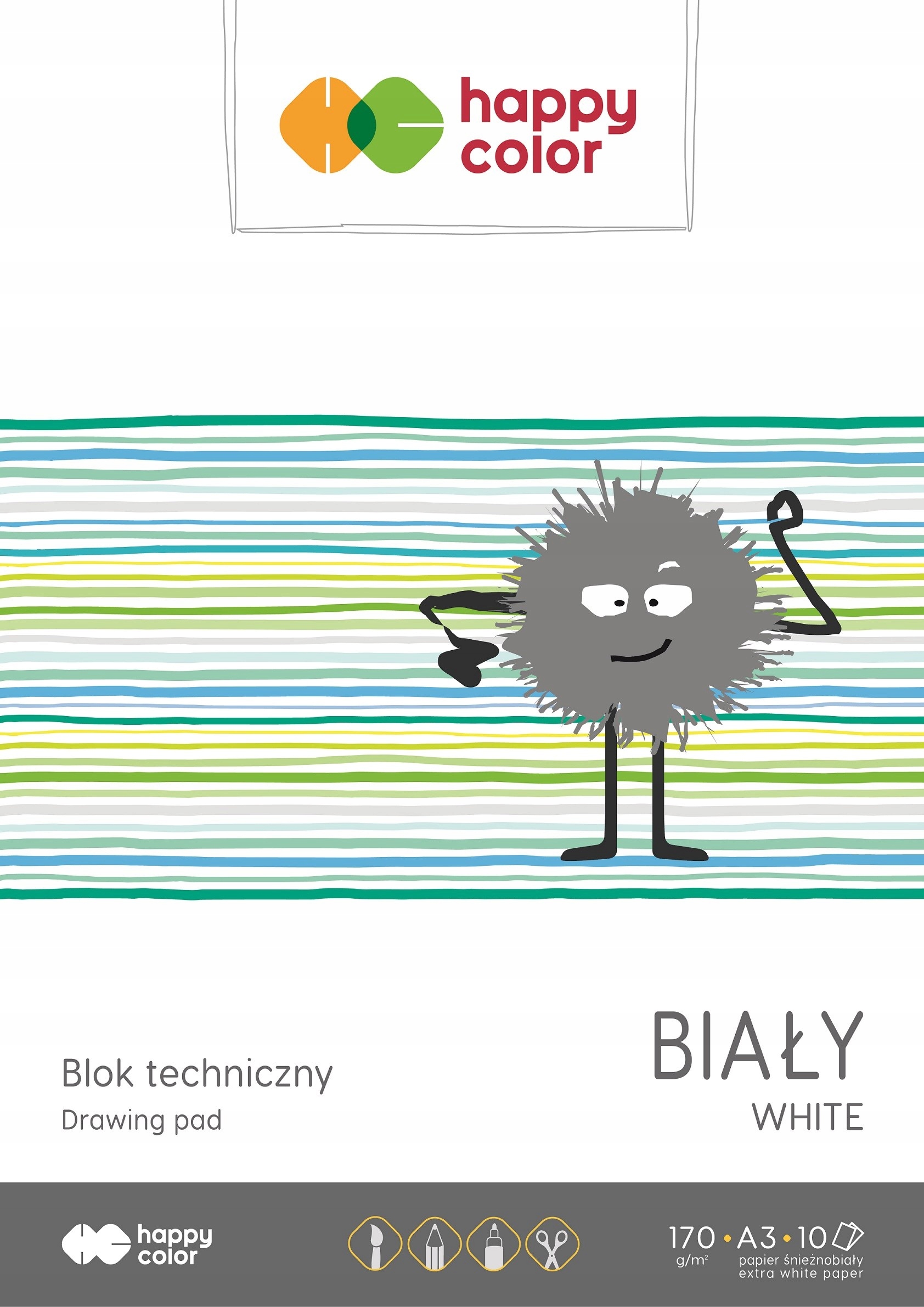 

Blok techniczny A3/10 biały 170g Happy Color