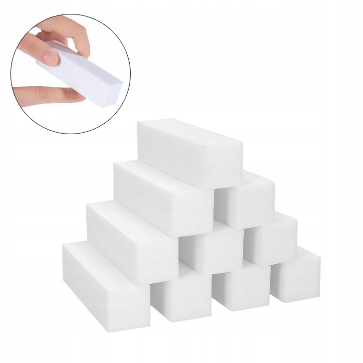 BLOK BLOCZEK POLERSKI BIAŁY POLERKA PILNIK 10 SZT