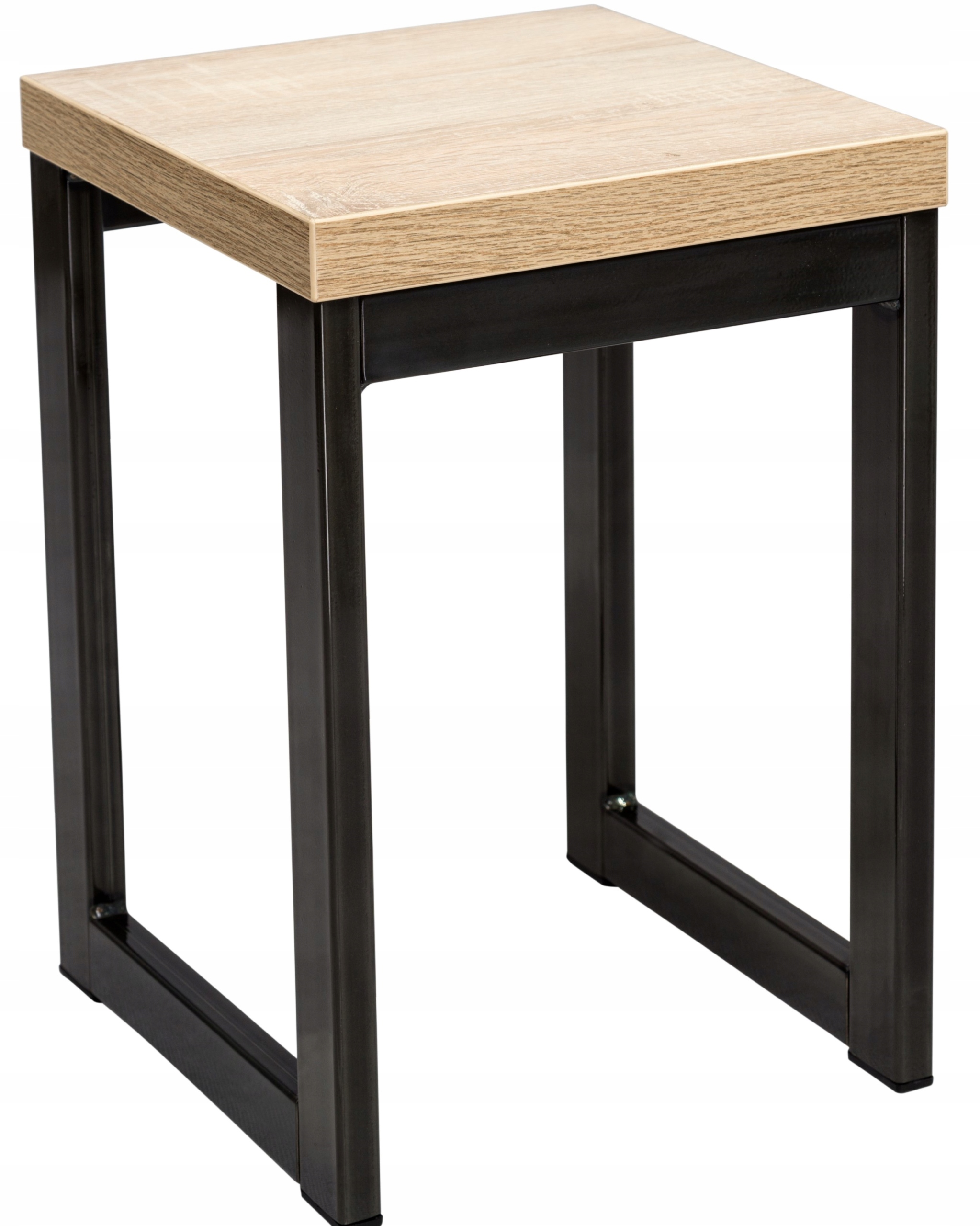 Solidny TABORET metalowy loft -mebel ZŁOŻONY bez skręcania- hoker - T47/prg