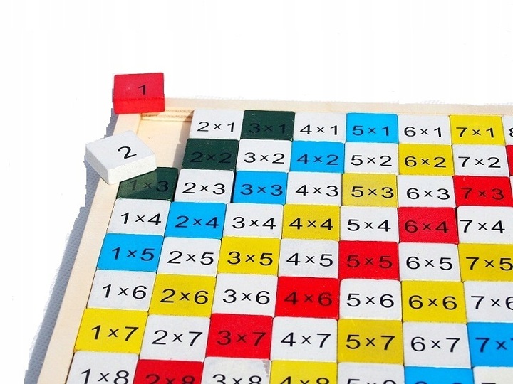 DREWNIANA TABLICZKA MNOŻENIA nauka zabawa EKO! Marka Sowa