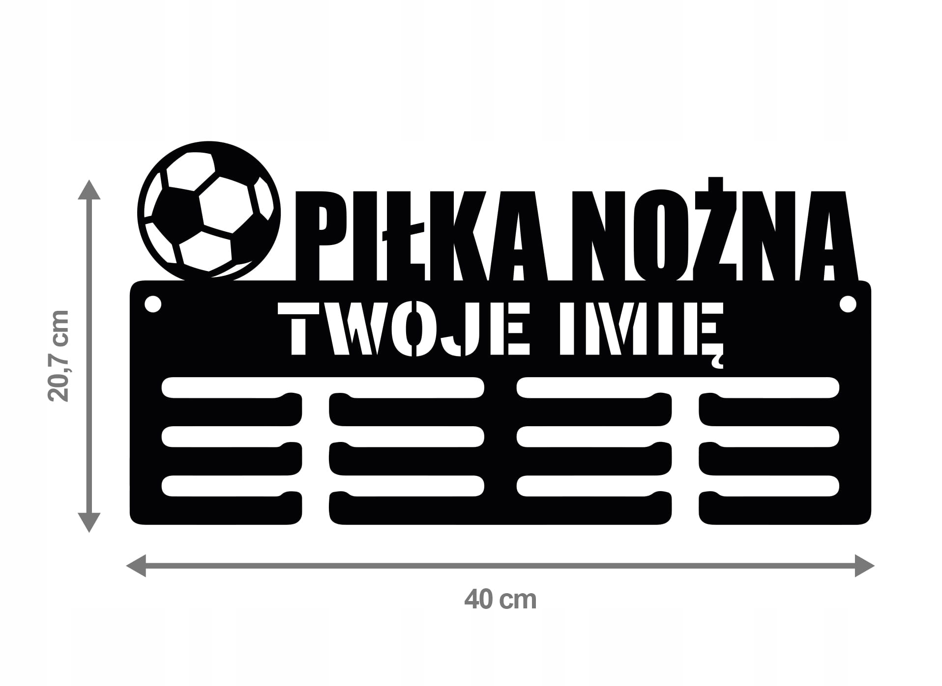 

Wieszak na medale Piłka Nożna Imię 40cm 48.2