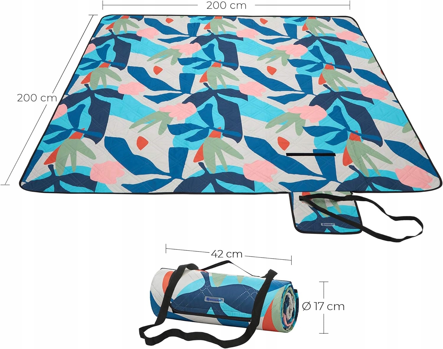 KOC PIKNIKOWY TERMICZNY DUŻY 200x200 cm WODOODPORNY MATA PLAŻOWA PARK GRILL Kod producenta Koc izolacja kemping do opalania na pasmo