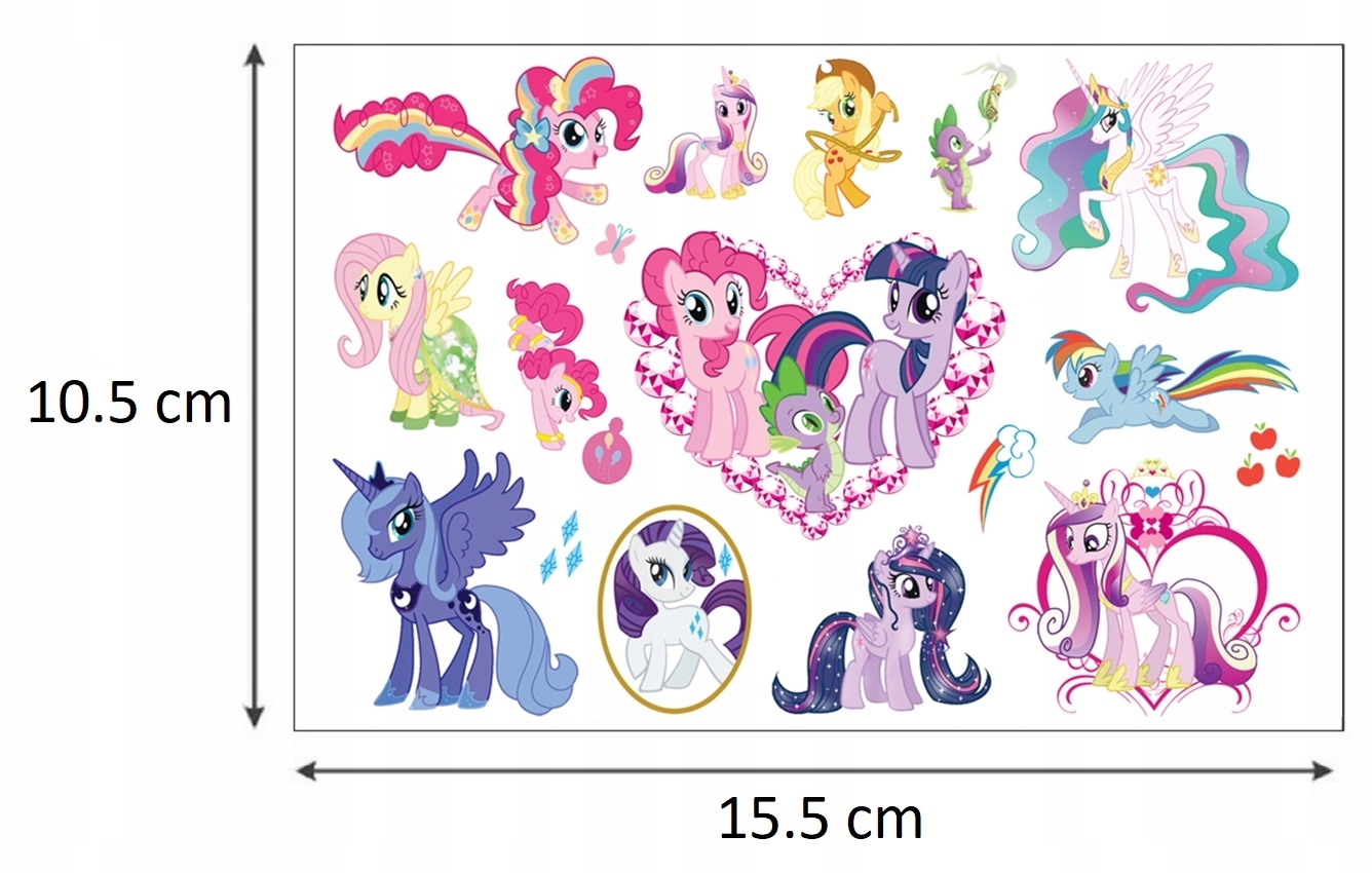 TATUAŻE DLA DZIECI ZMYWALNE MY LITTLE PONY Marka inny