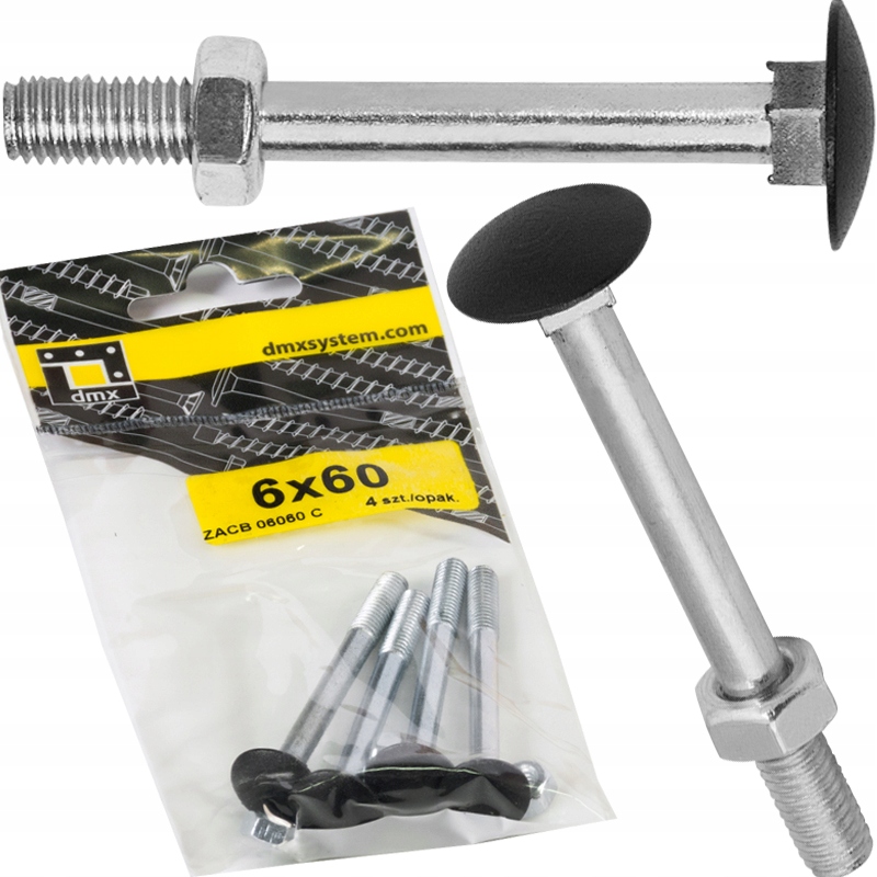 

Śruby Zamkowe Ozdobne Czarne Zacb 6x60 4 sztuki