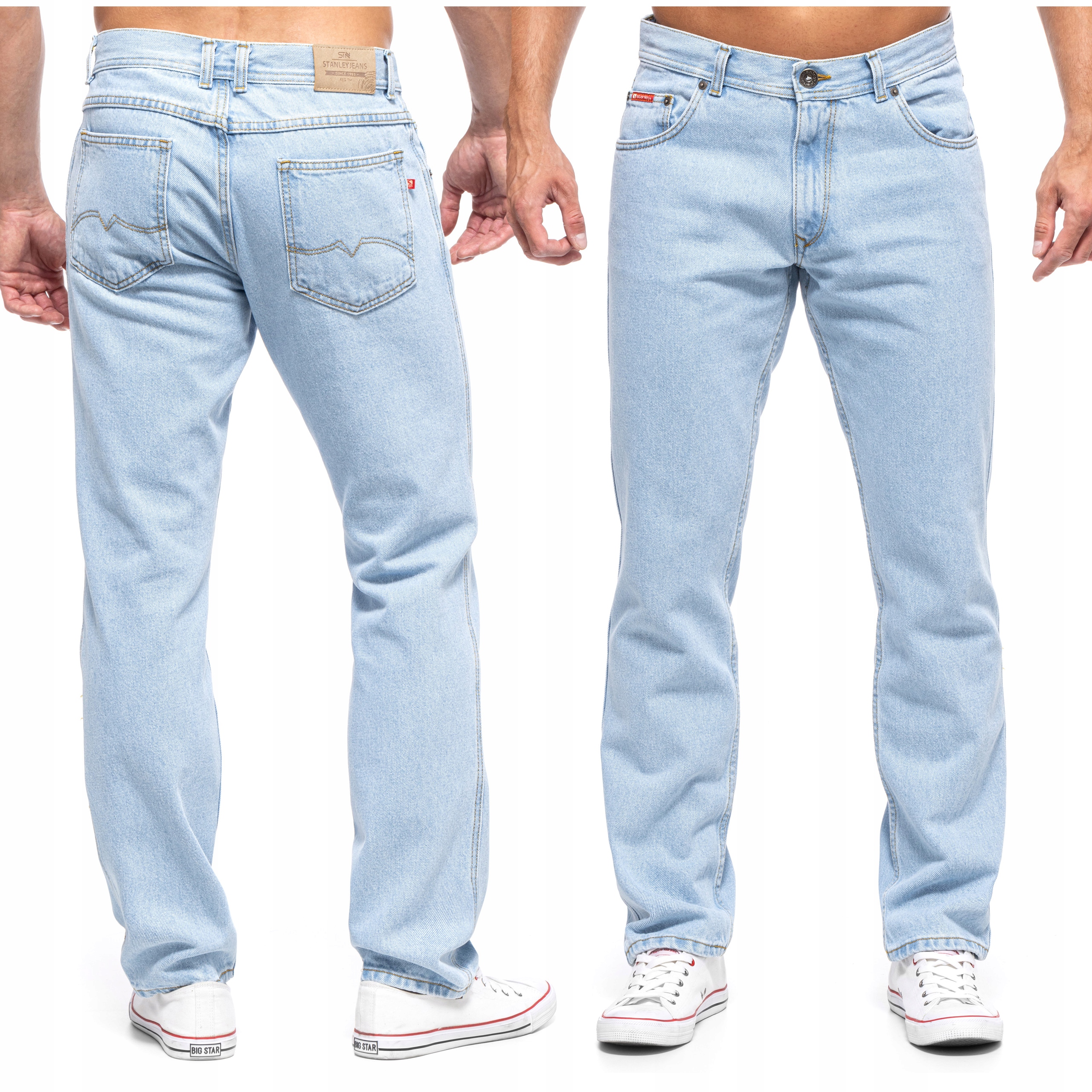 Spodnie Męskie Klasyczne Jasne Stanley Jeans 400/231 110cm/L32