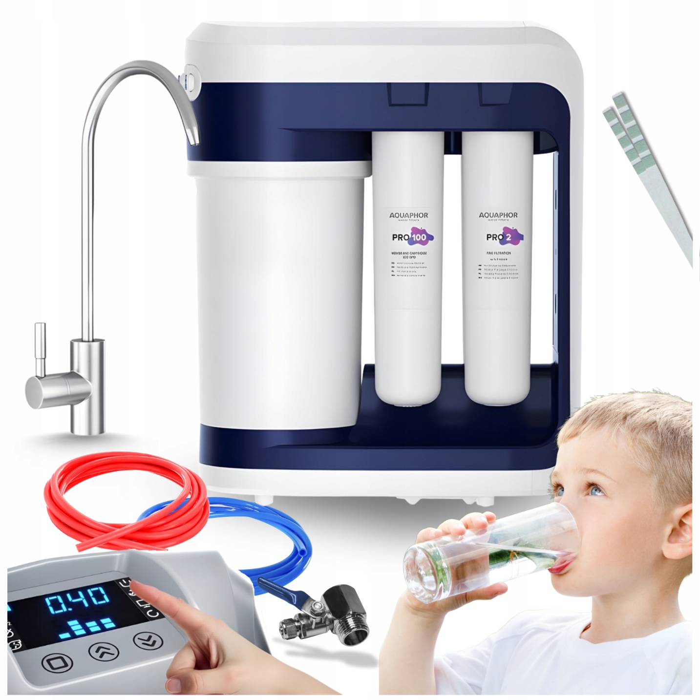 Filter na pitnú vodu Aquaphor RO-202S Pro Vstavaná pumpa Vymeniteľné vložky Pzh