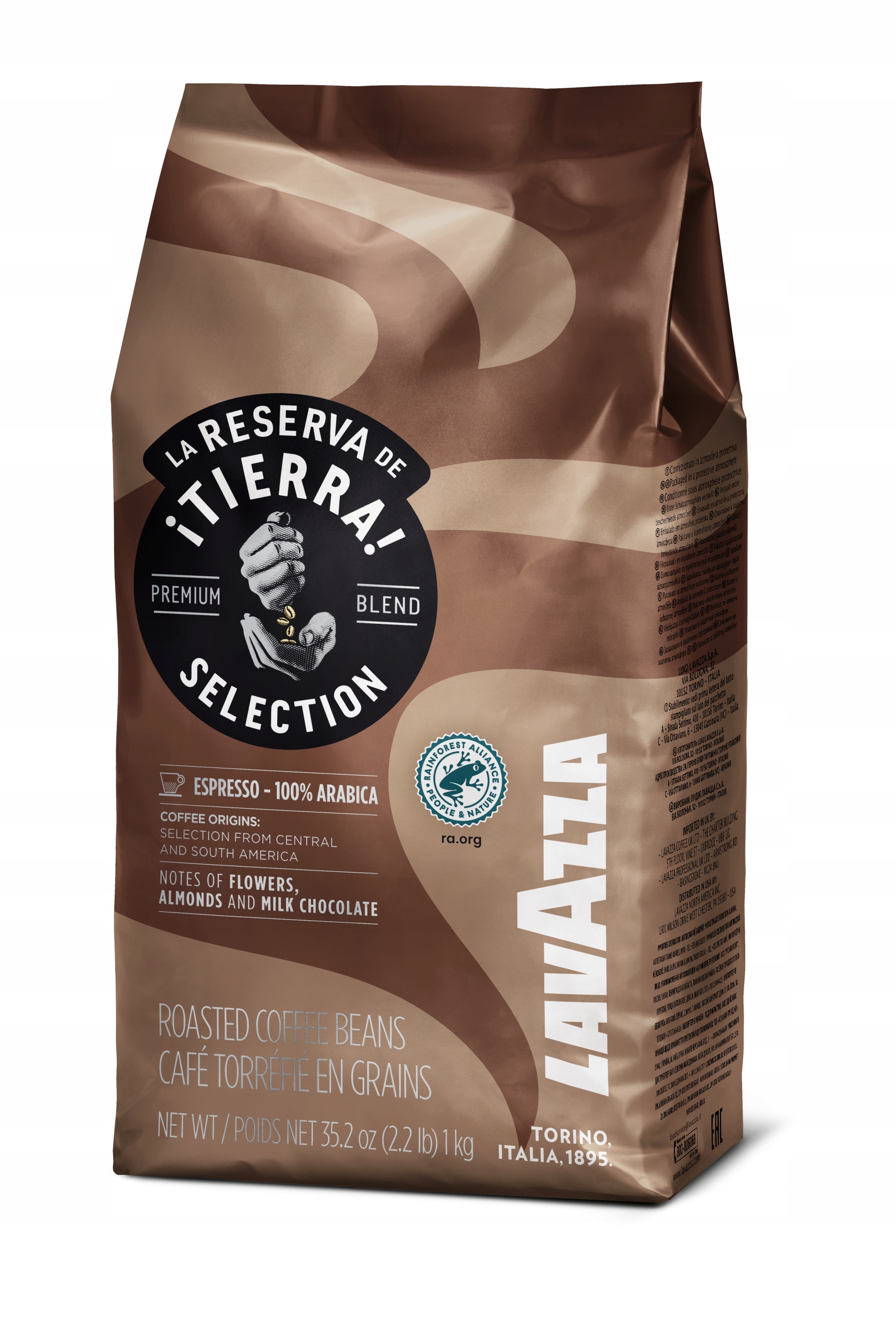 Kawa Ziarnista Lavazza Tierra Selection 1kg 100% Arabica Oryginalna