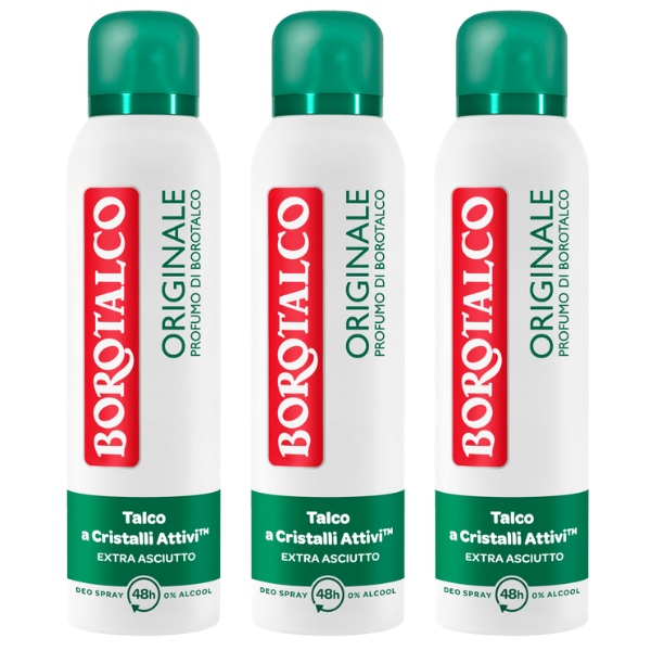 3x Borotalco Originale Profumo Extra antipespirant ve spreji 150 ml