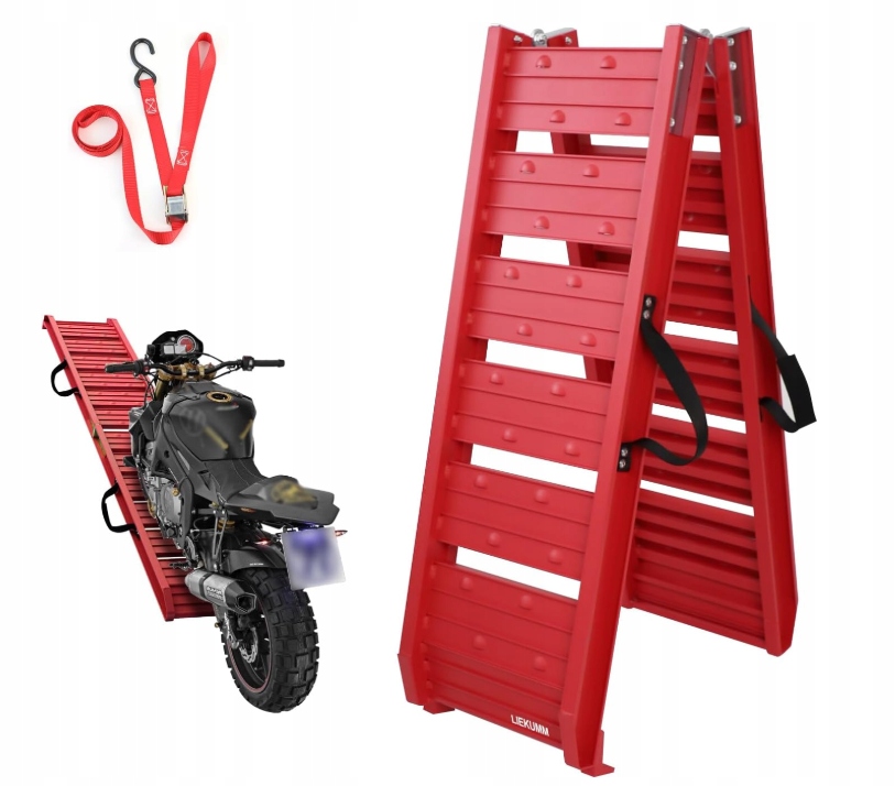 RAMPA NAJAZDOWA ZAŁADUNKOWA ALUMINIOWA PRZENOŚNA SKŁADANA 180 CM LIEKUMM