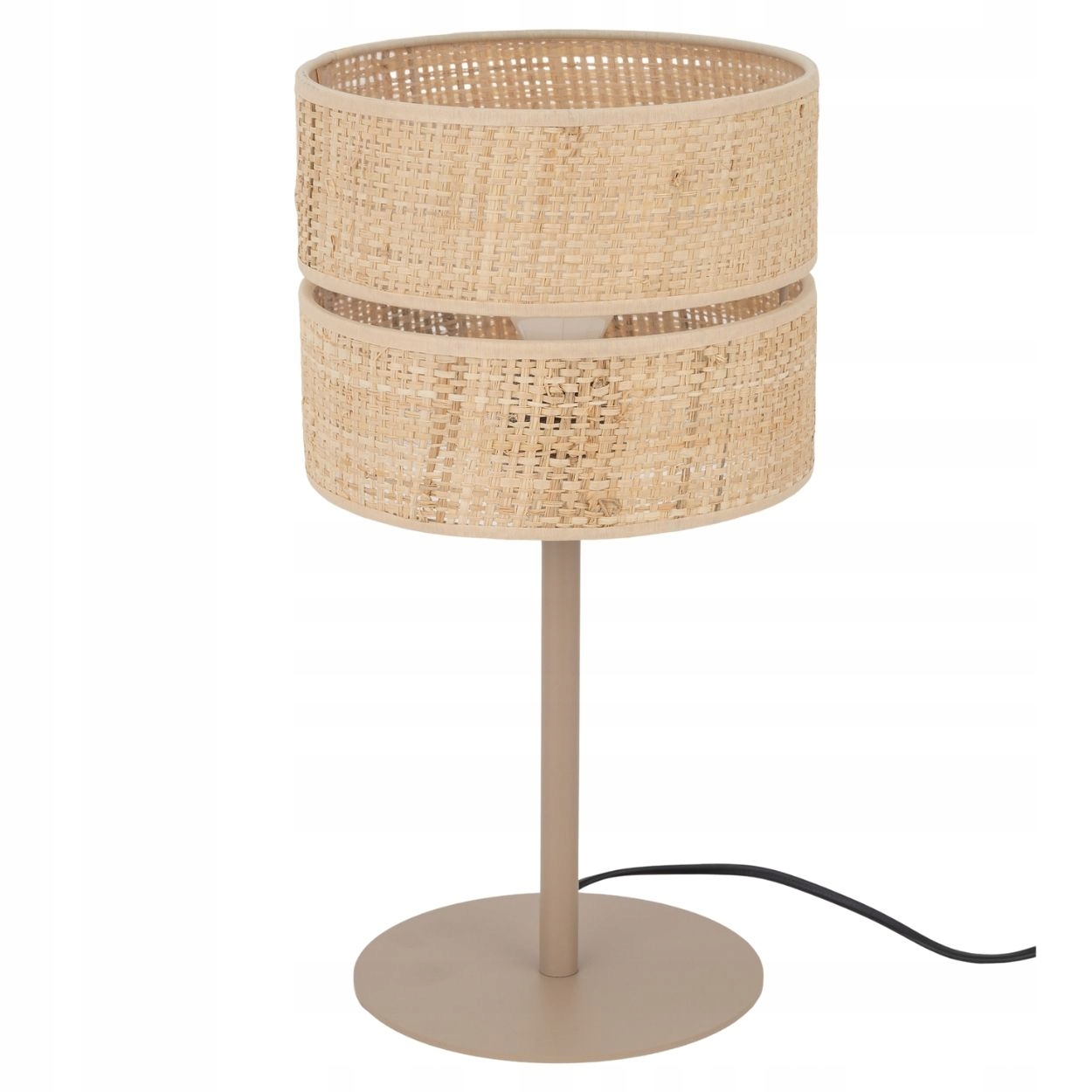 Stolová lampa Calma sabia béžová 1xE27, stojaca nočná lampa boho na stôl