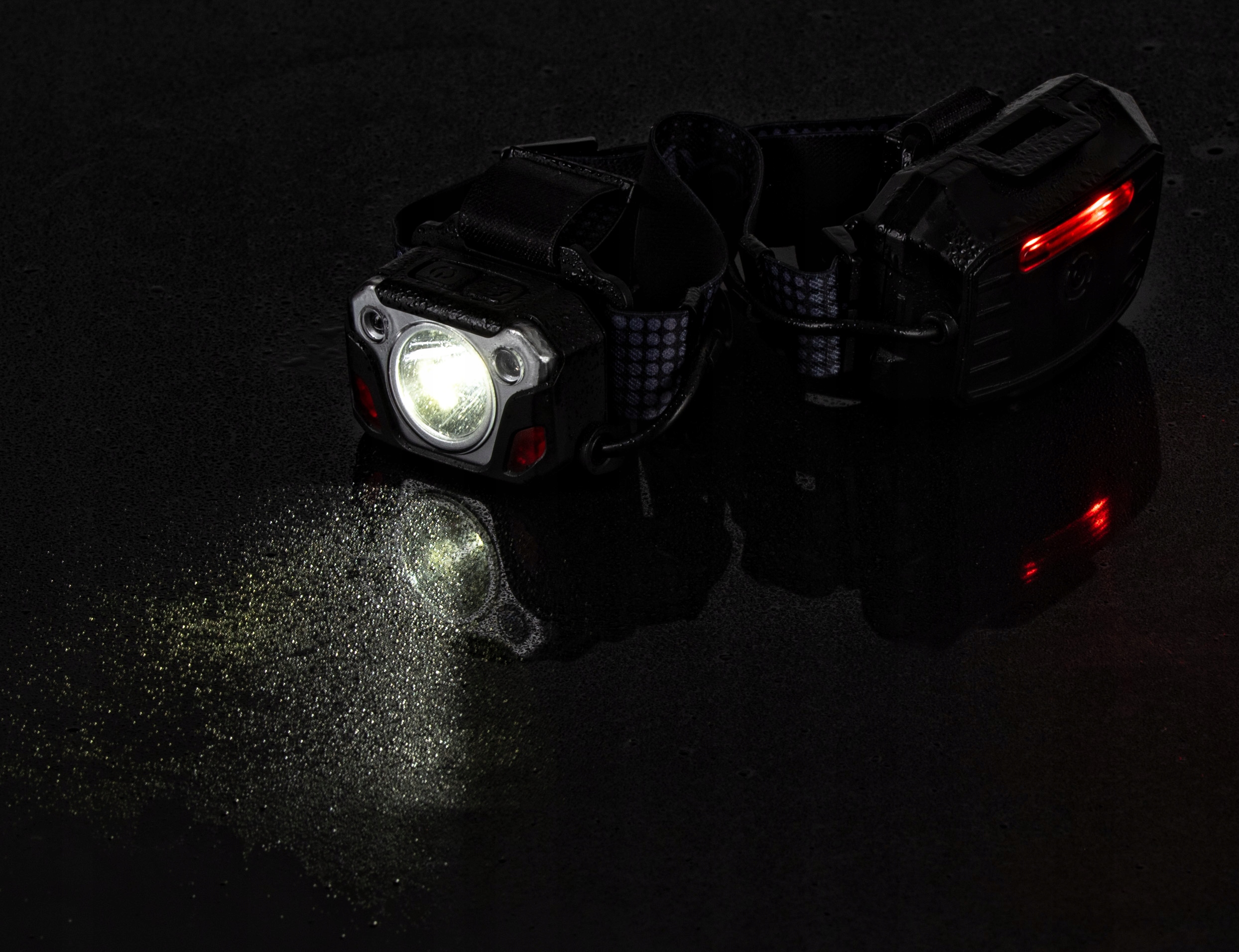 ZESTAW LATARKA CZOŁOWA + AKUMULATORY + OPASKA CZOŁÓWKA LED USB C POWER PRO Materiał ABS