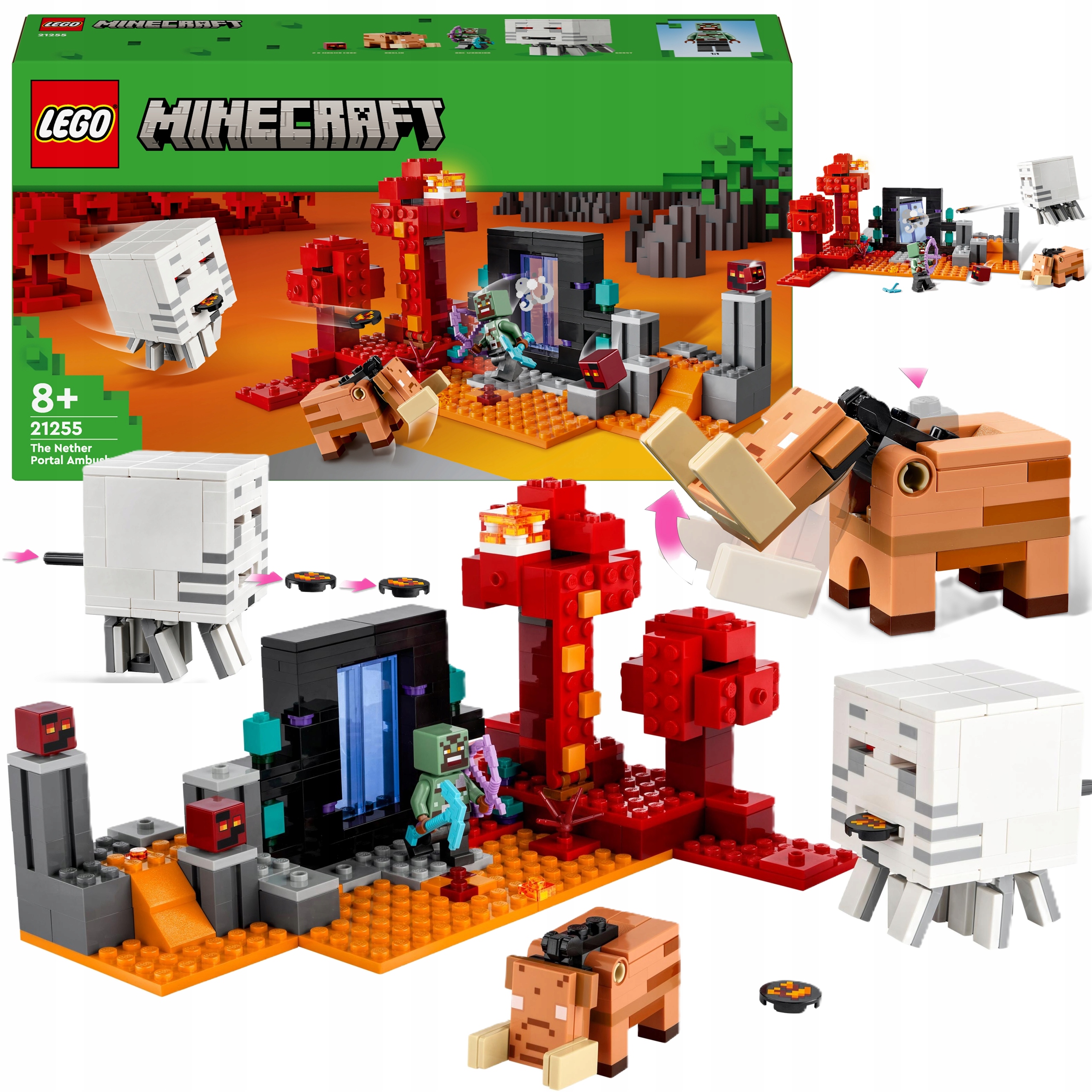 Lego Minecraft Zasadzka W Portalu Do Netheru Zestaw Do Budowania