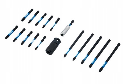 Hex TORX Phillips impact bits for screwdriver / wrench