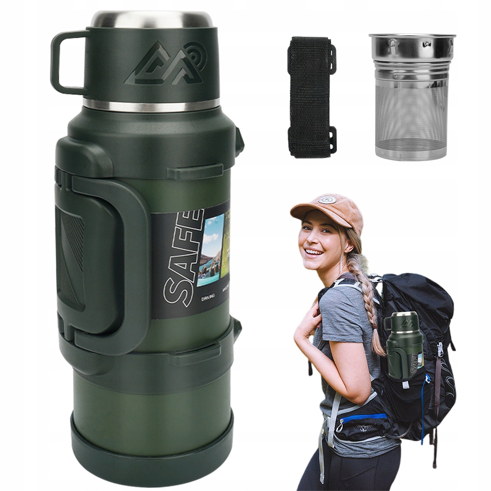 Turistická láhev 2000 ml Čaj Filtrovaný Ocelový Nepropustný