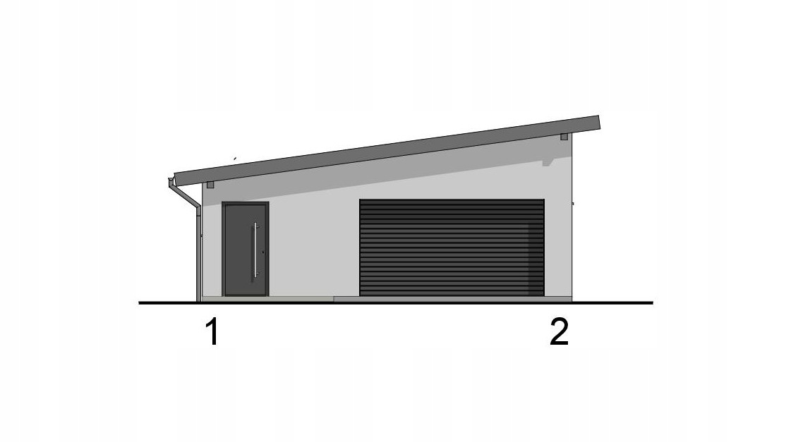 PROJEKT BUDYNKU GOSPODARCZEGO GJ14 Szerokość 8 m