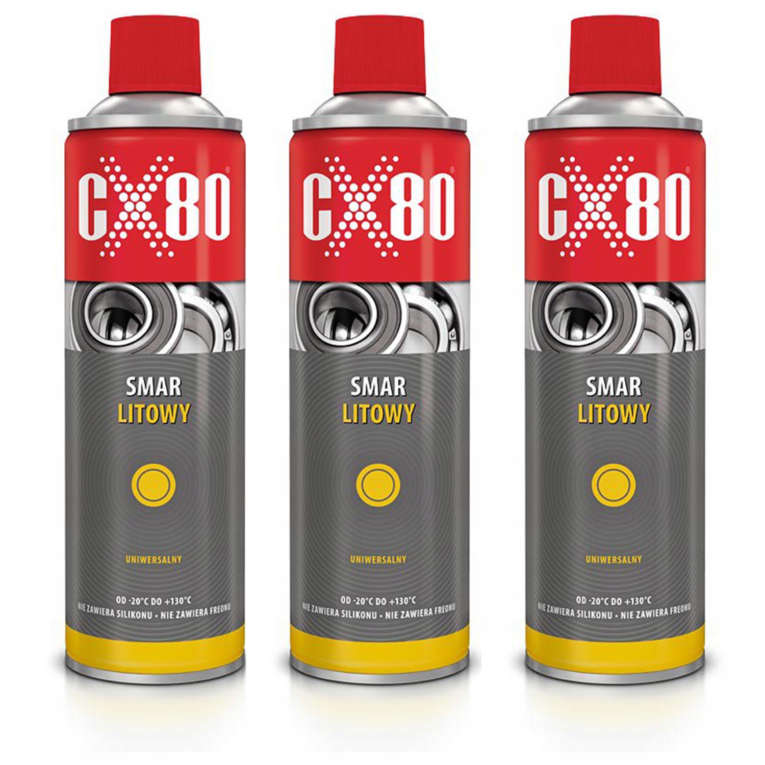 CX80 Smar litowy do łożysk przegubów Uniwersalny wodoodporny Ep 500ml x3