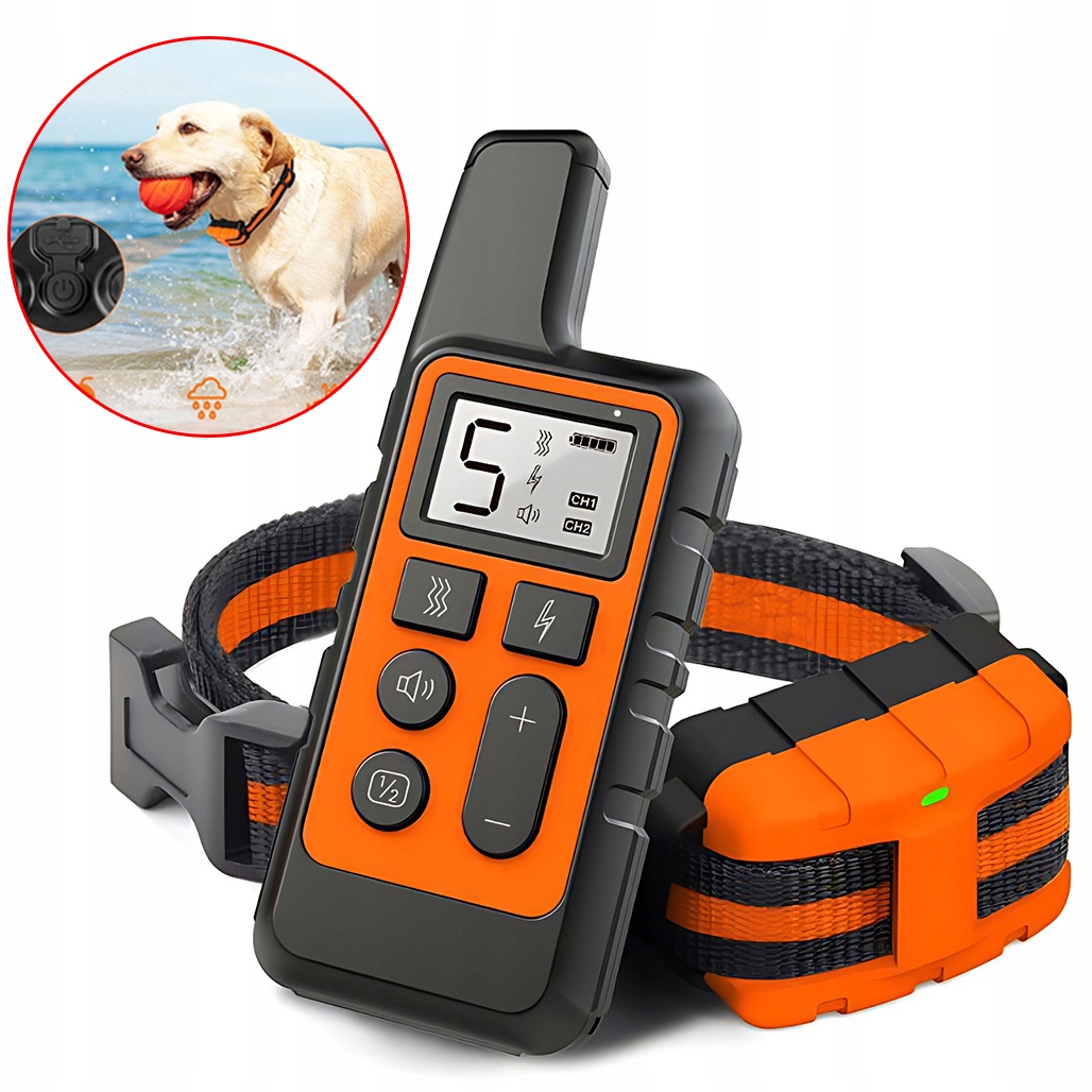 Levně Elektrický Obojek Pro Psa S Dálkovým Ovládáním, Voděodolný, Dosah 500 M