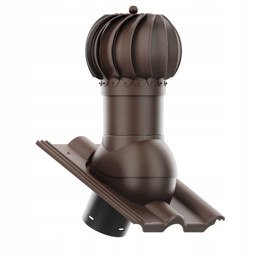 Větrací komín Otočný kulatý fi125 Creaton Heidelberg Hnědý
