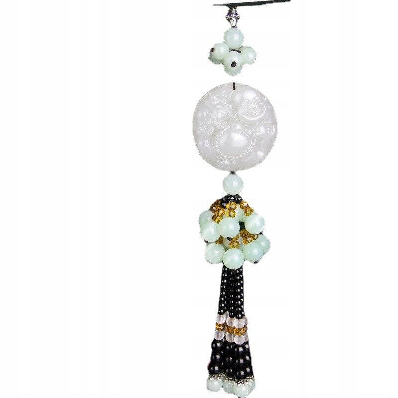 Для автомобіля білий нефрит Будда автомобіль висить крижини