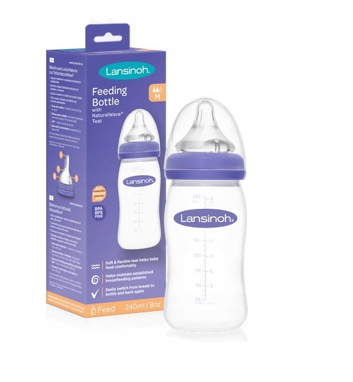 

Lansinoh Butelka ze smoczkiem 3m+ 240 ml