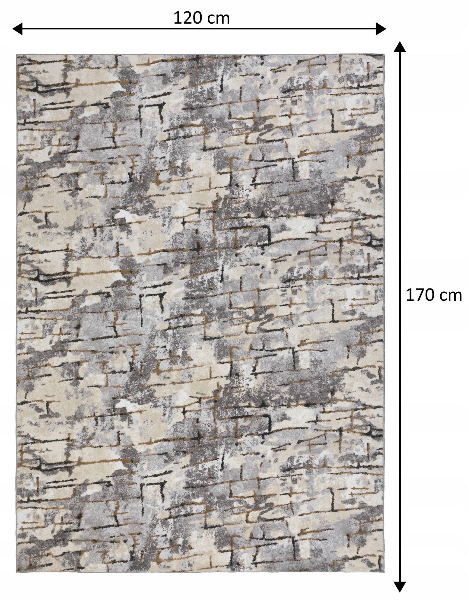 DYWAN NOWOCZESNY DO SALONU SYPIALNI MŁODZIEŻOWY ANTYPOŚLIZGOWY 120x170CM Gramatura 1.15 kg/m²