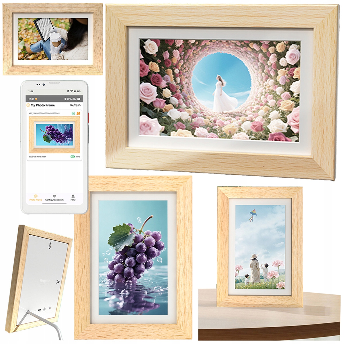 Rámeček na fotografie Digitální Fotorámeček 7,3" E-ink Barevný WiFi Bigme F7