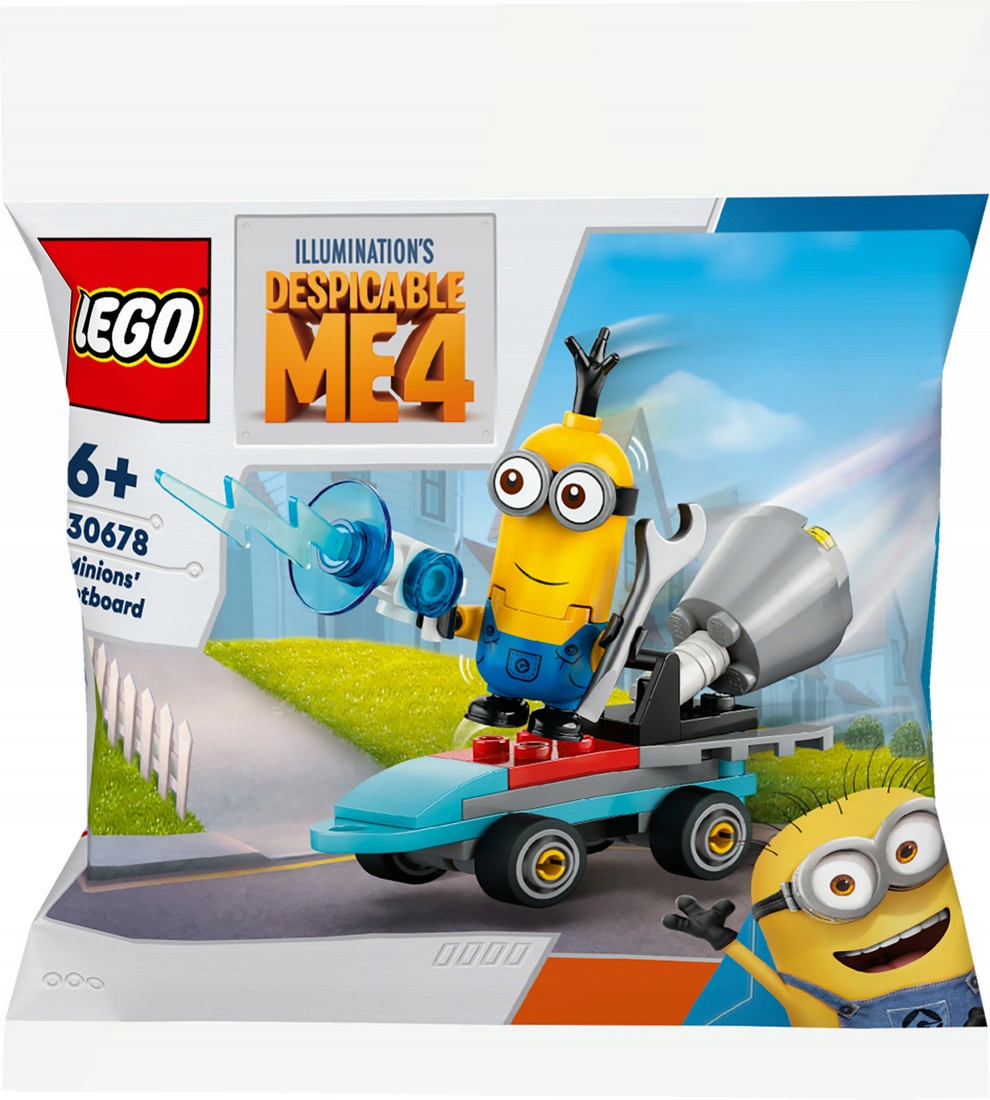 ZESTAW PREZENTOWY 2W1 LEGO MINIONS ODRZUTOWA DESKA MINIONKA+TORBA Numer produktu 30678-LEGO