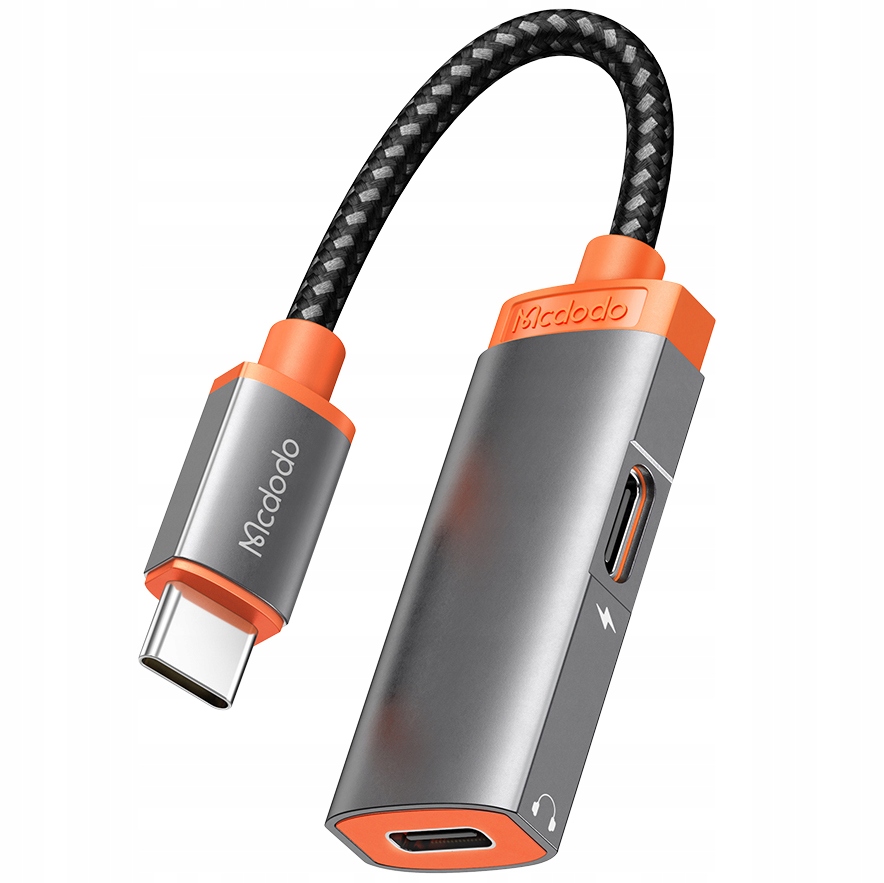 MCDODO PRZEJŚCIÓWKA ADAPTER USB C - 2x USB-C Z DAC