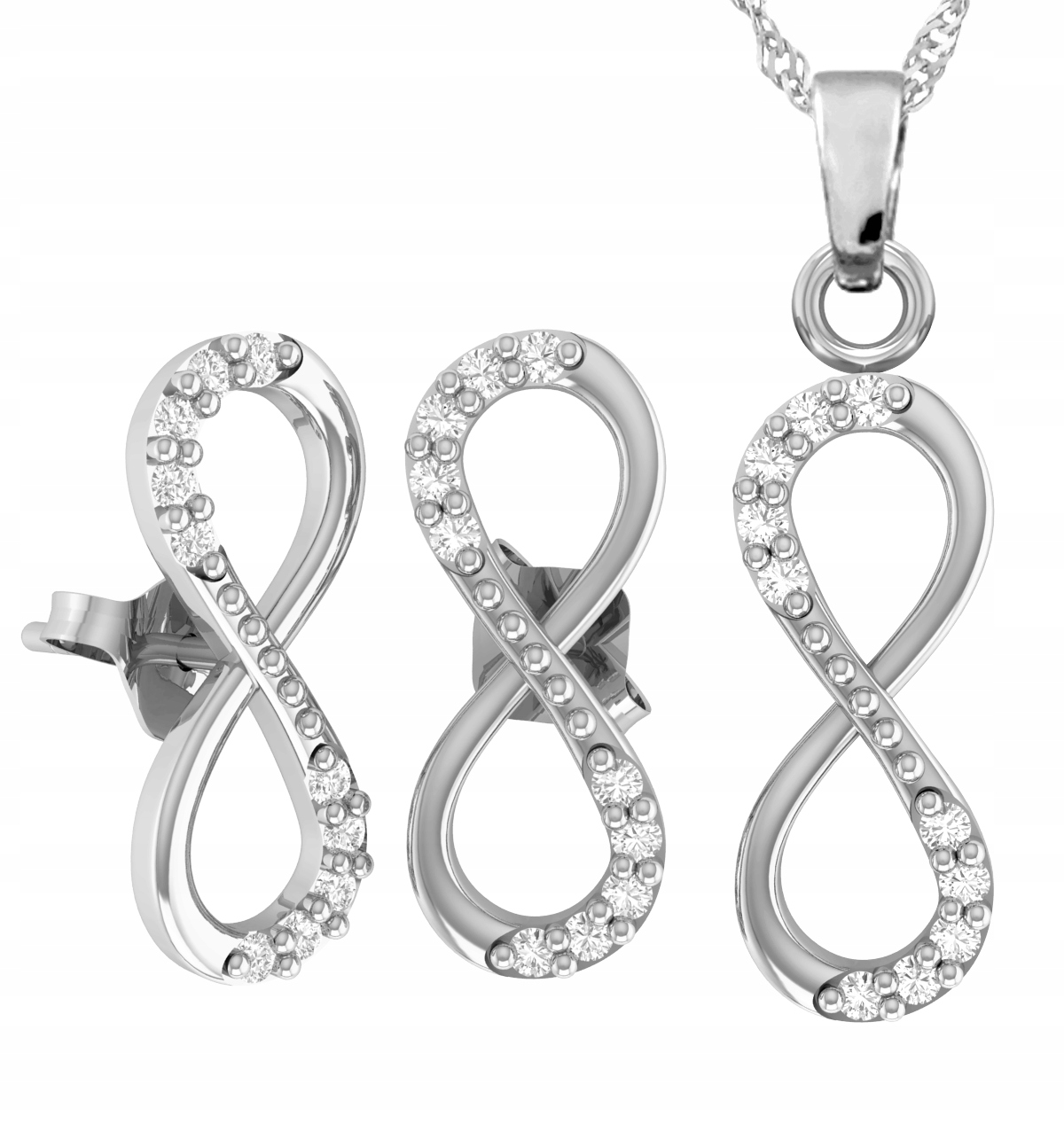 Komplet Znak Nekonečna Stříbro 925 Bestseller