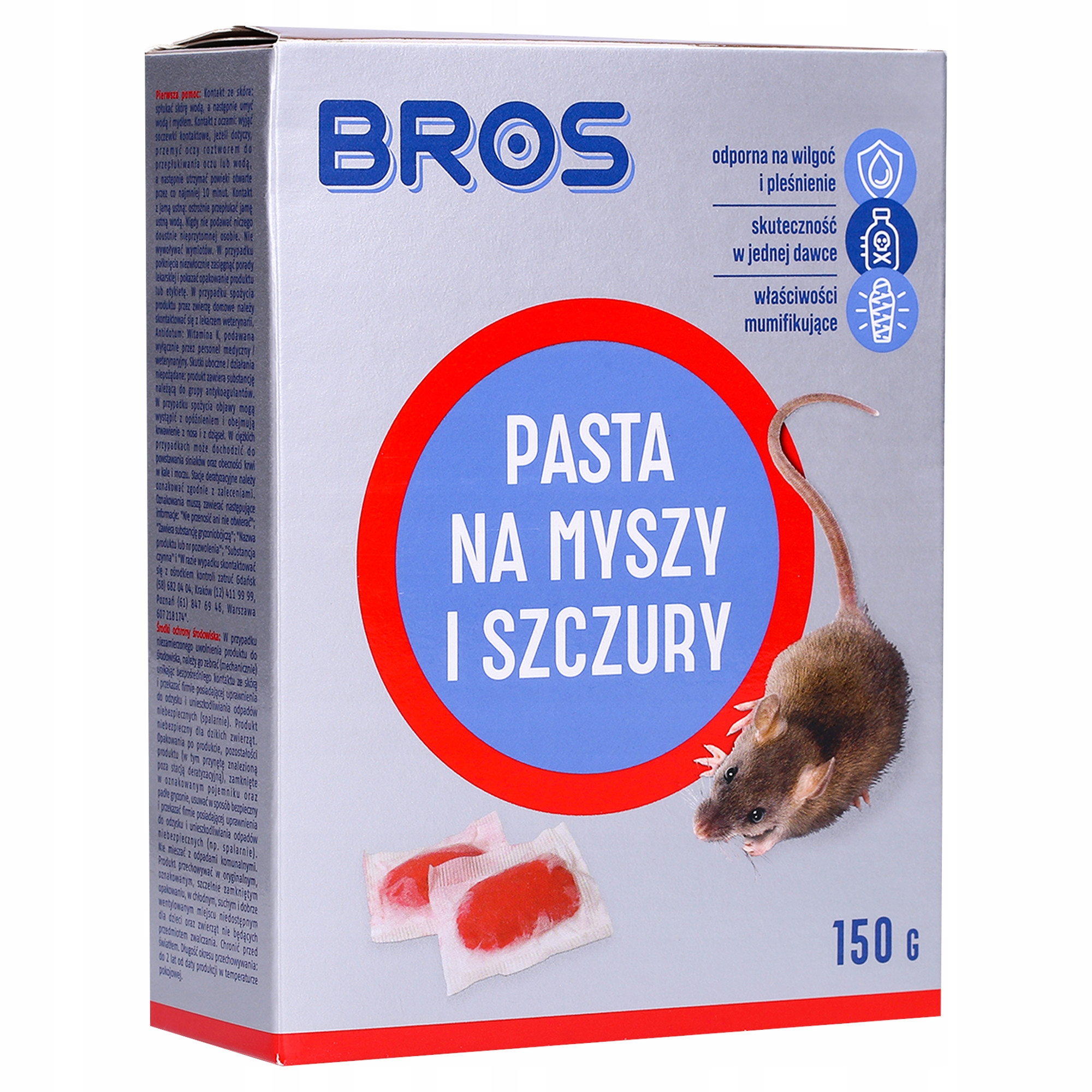

Bros Pasta Na Myszy Szczury Gryzonie 150gr Trutka