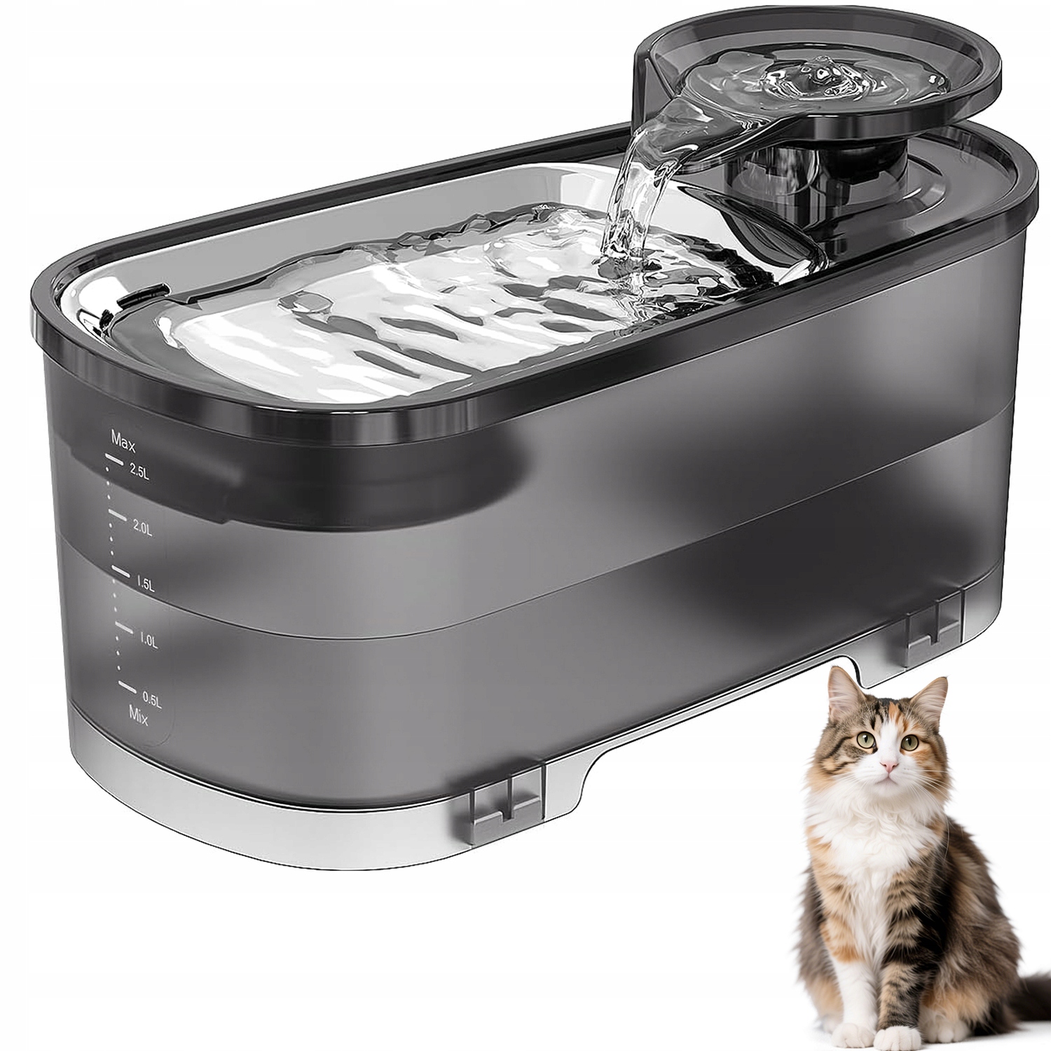 Levně Napáječka S Fontánou Plast Bílá 2,5 L Pro Psa A Kočku Domácí Pet