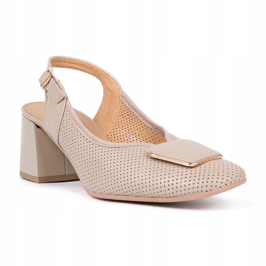 Dámské lodičky bez podpatku Laura Piacci 2105 béžové kožené vel. 38 Sellecti