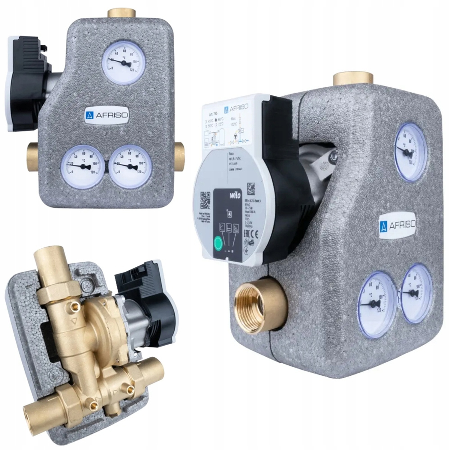 Čerpacia Skupina Rta 60 Teplotný Ventil 60°C DN25 Čerpadlo Wilo Afriso 77548